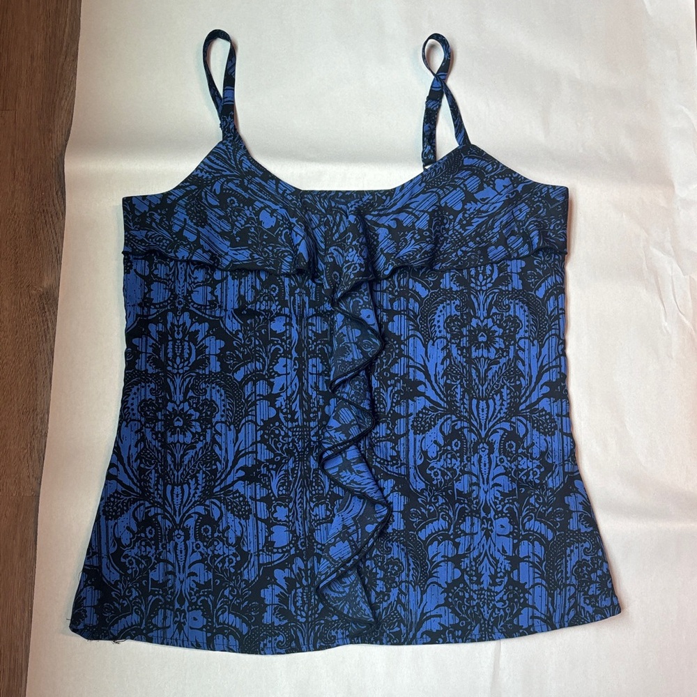 GAP Blue and Black Floral Camisole